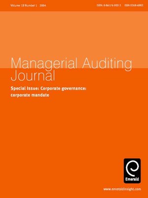 cover image of Managerial Auditing Journal, Volume 19, Issue 1